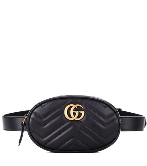 gucci velour belt bag|Gucci black leather belt bag.